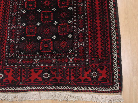 Baluch Red Hand Knotted 32 X 65 Area Rug 100-110178 Image 4