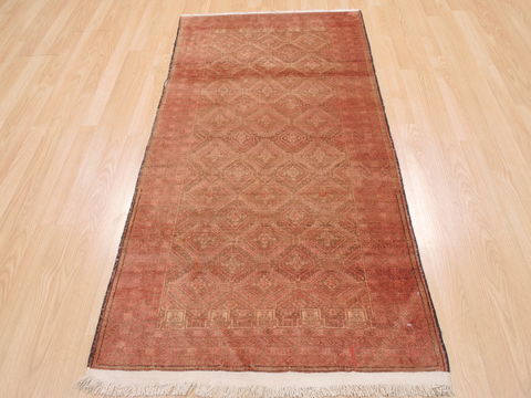 Baluch Beige Hand Knotted 29 X 57 Area Rug 100-110179 Image 1