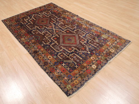 Baluch Brown Hand Knotted 310 X 68 Area Rug 100-110180 Image 3