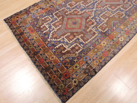 Baluch Brown Hand Knotted 310 X 68 Area Rug 100-110180 Image 6