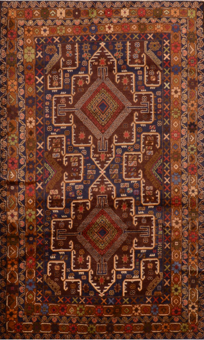Baluch Brown Hand Knotted 310 X 68 Area Rug 100-110180 Image 0