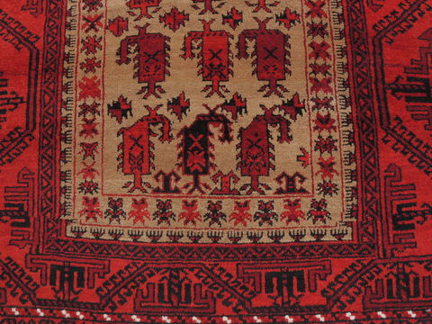 Baluch Beige Runner Hand Knotted 33 X 67 Area Rug 100-110181 Image 5