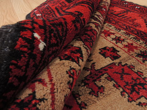 Baluch Beige Runner Hand Knotted 33 X 67 Area Rug 100-110181 Image 9