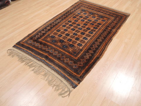 Baluch Brown Hand Knotted 39 X 57 Area Rug 100-110182 Image 3