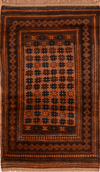 Baluch Brown Hand Knotted 39 X 57 Area Rug 100-110182 Image 0