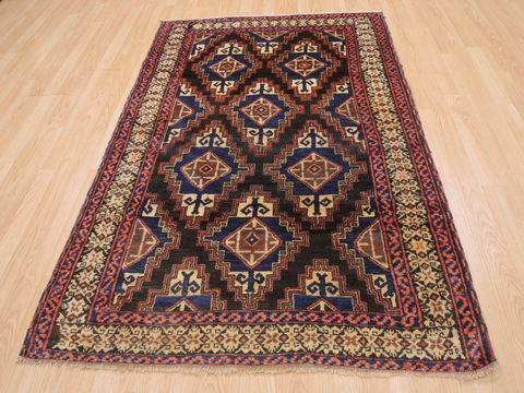 Baluch Brown Hand Knotted 311 X 62 Area Rug 100-110184 Image 1