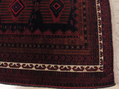 Baluch Red Hand Knotted 38 X 66 Area Rug 100-110188 Image 4