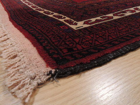 Baluch Red Hand Knotted 38 X 66 Area Rug 100-110188 Image 8
