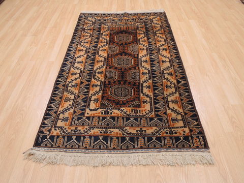 Baluch Brown Hand Knotted 39 X 66 Area Rug 100-110189 Image 1
