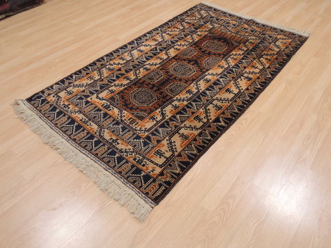 Baluch Brown Hand Knotted 39 X 66 Area Rug 100-110189 Image 2