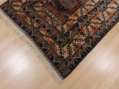 Baluch Brown Hand Knotted 39 X 66 Area Rug 100-110189 Image 5