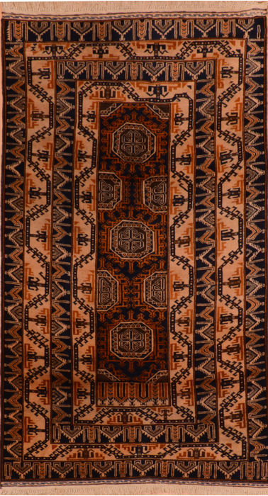 Baluch Brown Hand Knotted 39 X 66 Area Rug 100-110189 Image 0