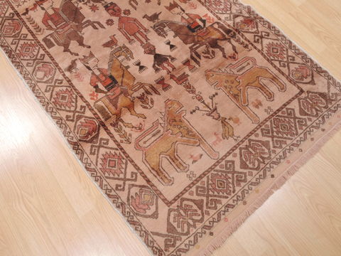 Baluch Beige Hand Knotted 33 X 60 Area Rug 100-110190 Image 1