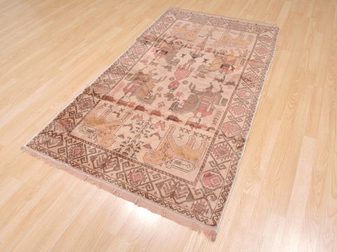 Baluch Beige Hand Knotted 33 X 60 Area Rug 100-110190 Image 3