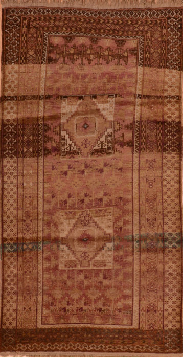 Baluch Brown Hand Knotted 35 X 60 Area Rug 100-110192 Image 0