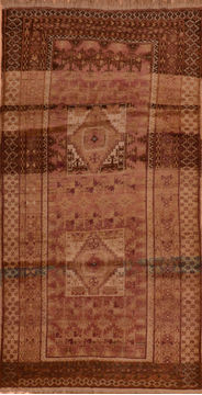 Baluch Brown Hand Knotted 3'5" X 6'0"  Area Rug 100-110192
