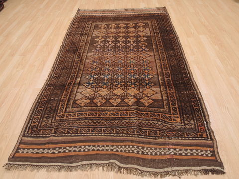 Baluch Brown Hand Knotted 45 X 76 Area Rug 100-110196 Image 1