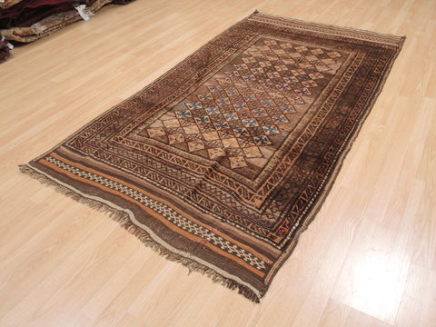 Baluch Brown Hand Knotted 45 X 76 Area Rug 100-110196 Image 2