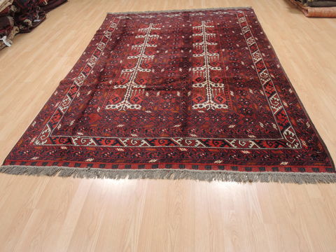 Baluch Red Hand Knotted 65 X 102 Area Rug 100-110199 Image 1