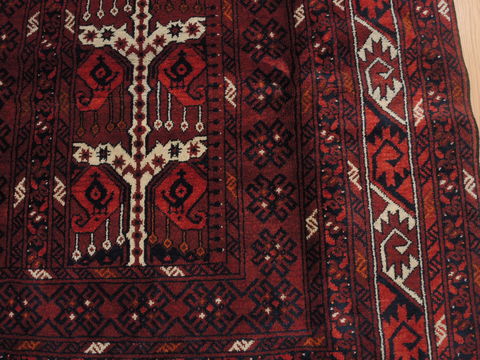 Baluch Red Hand Knotted 65 X 102 Area Rug 100-110199 Image 9