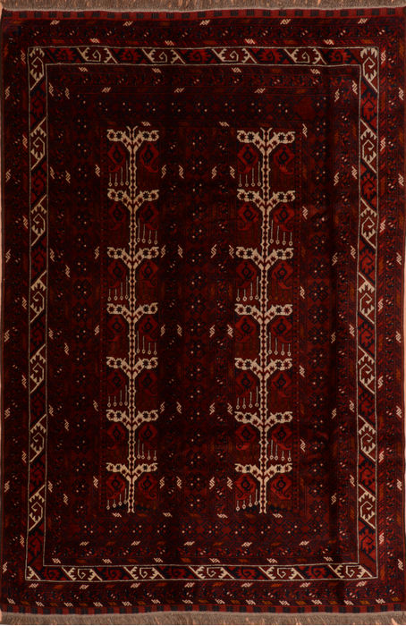Baluch Red Hand Knotted 65 X 102 Area Rug 100-110199 Image 0