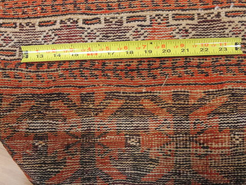 Baluch Orange Hand Knotted 35 X 61 Area Rug 100-110202 Image 8