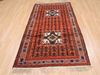 Baluch Orange Hand Knotted 35 X 61 Area Rug 100-110202 Thumb 4