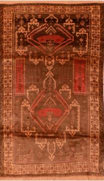 Afghan Baluch Brown Rectangle 4x6 ft Wool Carpet 110204