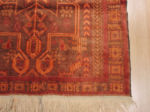 Baluch Brown Hand Knotted 38 X 63 Area Rug 100-110206 Image 5