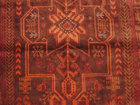 Baluch Brown Hand Knotted 38 X 63 Area Rug 100-110206 Image 6