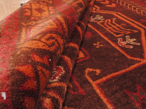 Baluch Brown Hand Knotted 38 X 63 Area Rug 100-110206 Image 9