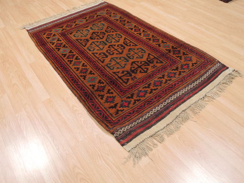 Baluch Brown Hand Knotted 37 X 51 Area Rug 100-110207 Image 3