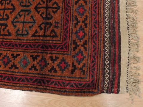 Baluch Brown Hand Knotted 37 X 51 Area Rug 100-110207 Image 4