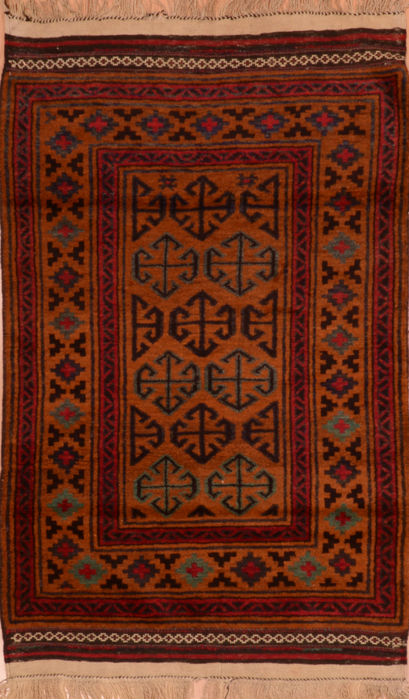 Baluch Brown Hand Knotted 37 X 51 Area Rug 100-110207 Image 0