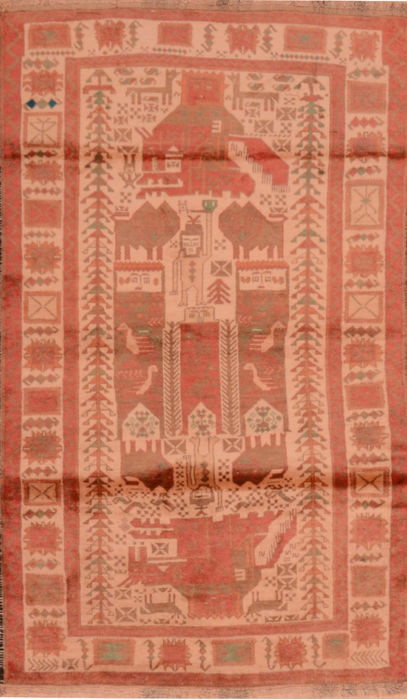 Baluch Beige Hand Knotted 32 X 57 Area Rug 100-110208 Image 0