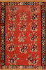 Kilim Red Hand Knotted 75 X 110 Area Rug 100-110210 Thumb 0