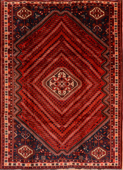 Shiraz Red Hand Knotted 610 X 99 Area Rug 100-110212 Image 0