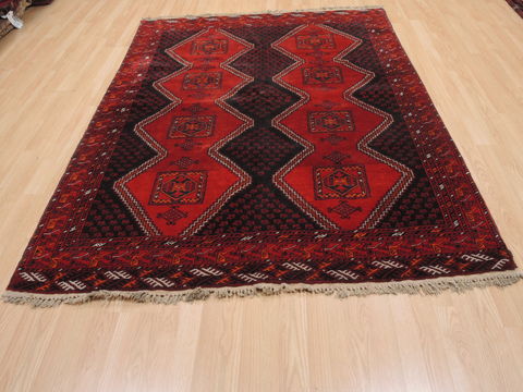 Khan Mohammadi Black Hand Knotted 57 X 78 Area Rug 100-110213 Image 1
