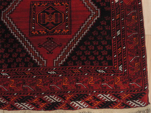 Khan Mohammadi Black Hand Knotted 57 X 78 Area Rug 100-110213 Image 9
