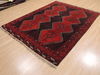 Khan Mohammadi Black Hand Knotted 57 X 78  Area Rug 100-110213 Thumb 2