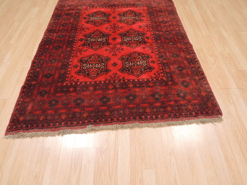 Khan Mohammadi Red Hand Knotted 45 X 61 Area Rug 100-110214 Image 5
