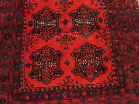 Khan Mohammadi Red Hand Knotted 45 X 61 Area Rug 100-110214 Image 7