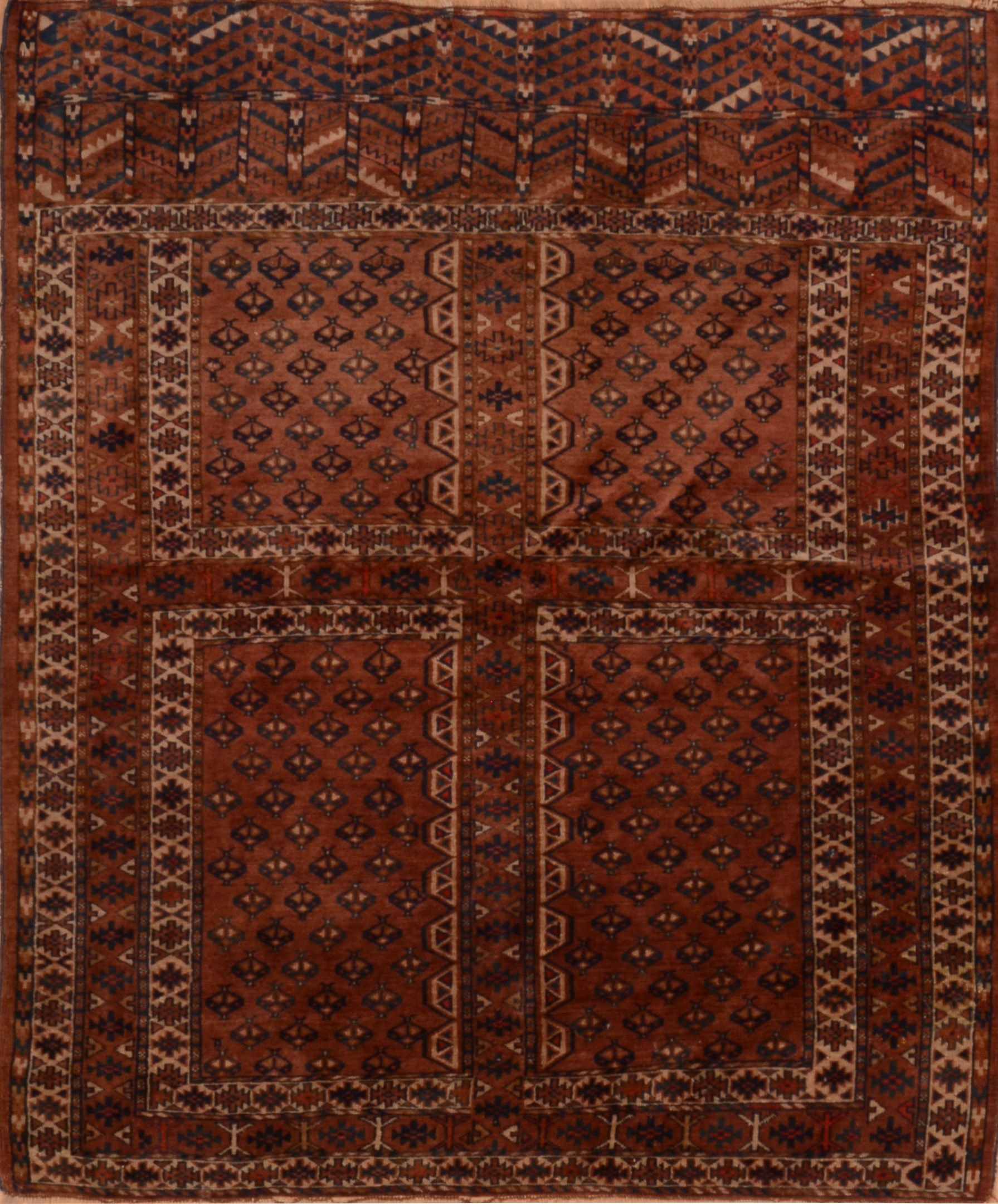 Afghan Baluch Brown Rectangle 4x6 Ft Wool Carpet 110215 Afghan Baluch Brown Rectangle 4x6 Ft Wool Carpet 110215 Area Rug