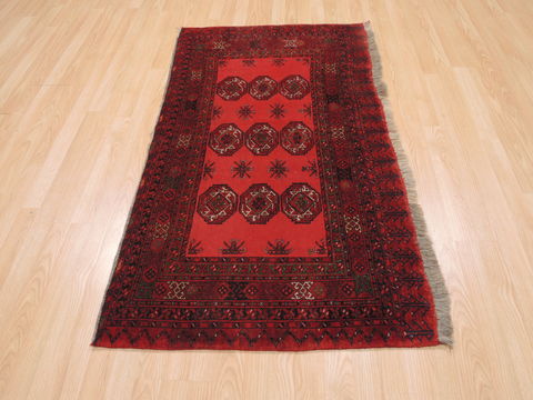Baluch Red Hand Knotted 210 X 52 Area Rug 100-110216 Image 1