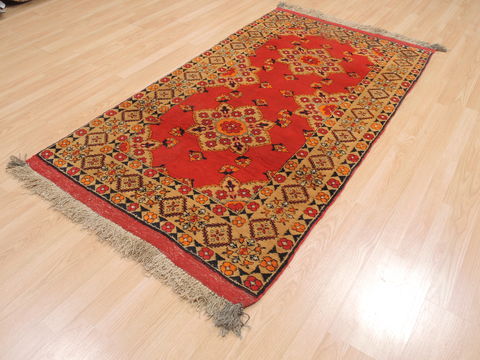 Baluch Orange Hand Knotted 35 X 62 Area Rug 100-110224 Image 2