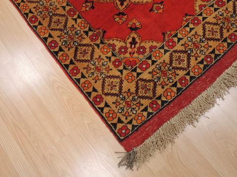 Baluch Orange Hand Knotted 35 X 62 Area Rug 100-110224 Image 4
