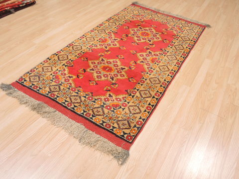 Baluch Orange Hand Knotted 35 X 62 Area Rug 100-110224 Image 7