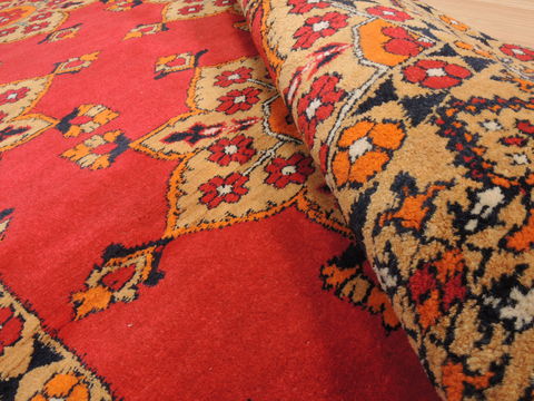Baluch Orange Hand Knotted 35 X 62 Area Rug 100-110224 Image 8