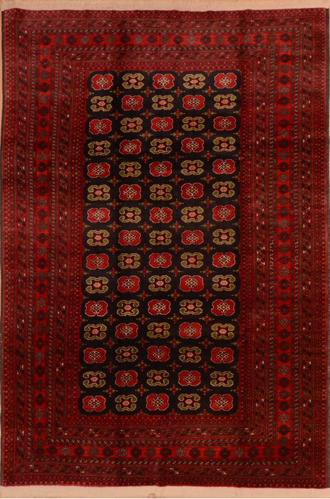 Khan Mohammadi Red Hand Knotted 66 X 101 Area Rug 100-110225 Image 0