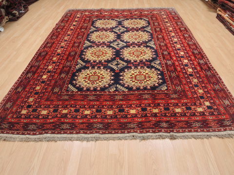 Khan Mohammadi Blue Hand Knotted 71 X 100 Area Rug 100-110226 Image 1